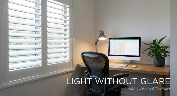 Light Without Glare: Using Plantation Shutters to Make a Home Office Work